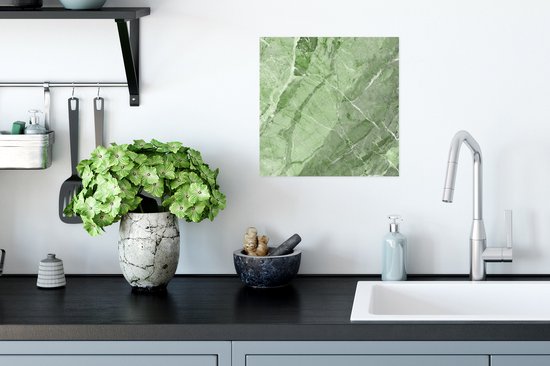 Poster Granit - Galets - Wit - Vert - 30x30 cm