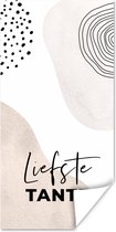Poster Quotes - Tante - Spreuken - 'Liefste tante' - 40x80 cm