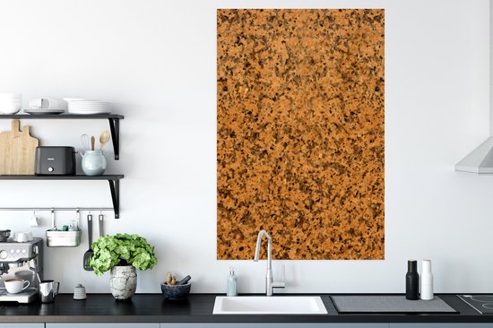 Affiche Oranje - Zwart - Granit - Galets - 80x120 cm