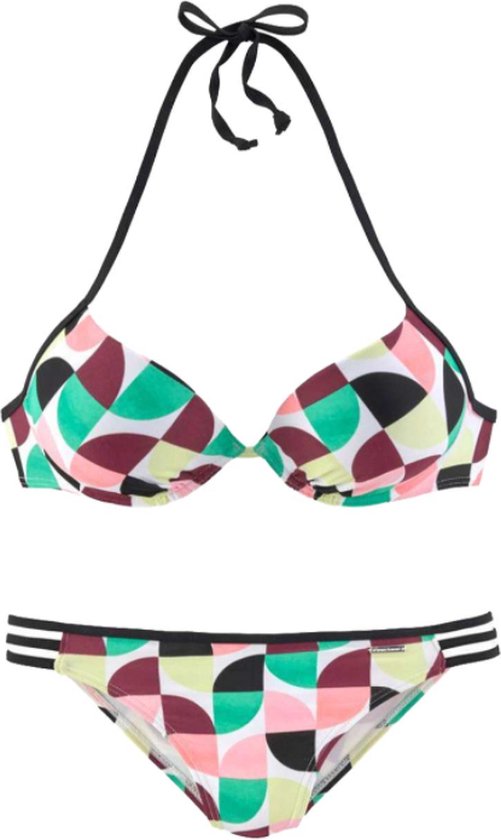 Beugel Bikini van Bruno Banani, Pushup, Veelkleurig, Maat 36, DCup