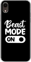 Geschikt voor iPhone XR hoesje - Spreuken - Quotes - Beast mode on - Siliconen Telefoonhoesje