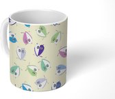 Mok - Koffiemok - Patronen - Uil - Hart - Mokken - 350 ML - Beker - Koffiemokken - Theemok