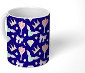 Mok - Koffiemok - Patroon - Kronen - Prinses - Mokken - 350 ML - Beker - Koffiemokken - Theemok
