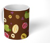 Mok - Koffiemok - Fruit - Regenboog - Zomer - Patroon - Mokken - 350 ML - Beker - Koffiemokken - Theemok