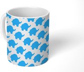 Mok - Koffiemok - Blauw - Olifant - Design - Mokken - 350 ML - Beker - Koffiemokken - Theemok