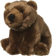 Pluche bruine beer knuffel van 18 cm - Dieren speelgoed knuffels cadeau - Beren knuffeldieren