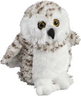 Pluche knuffel dieren Sneeuwuil vogel van 18 cm - Speelgoed knuffels uilen/vogels - Leuk als cadeau voor kinderen