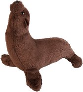 Pluche bruine zeeleeuw knuffel 15 cm - Zeeleeuwen zeedieren knuffels - Speelgoed voor kinderen