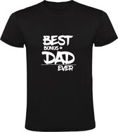 Best bonus dad ever Heren T-shirt | Vaderdag | papa | Ouders | Zwart