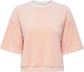 ONLY  Rebel Contrast S/S O-Neck Swt Peach Melba ROSE M