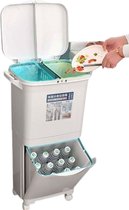 Homesse Multifunctionele Afvalbak - Prullenbak Afvalscheiding - Prullenbak - Bewegingssensor - Wit