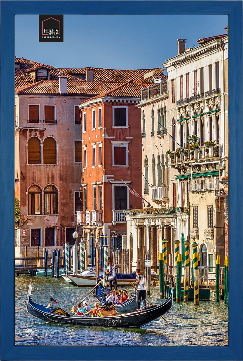 HAES deco Houten Fotolijst Venezia blauw voor 1 foto formaat 20x30 -SP12630