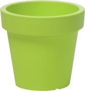 Basic plantenpot/bloempot kunststof dia 34.5 cm/hoogte 32 cm lime groen voor binnen/buiten