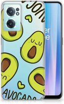 GSM Hoesje OnePlus Nord CE 2 5G Backcase TPU Siliconen Hoesje Transparant Avocado Singing