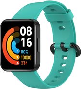 Siliconen Smartwatch bandje - Geschikt voor Redmi Watch 2 - Lite siliconen bandje - aqua - Strap-it Horlogeband / Polsband / Armband
