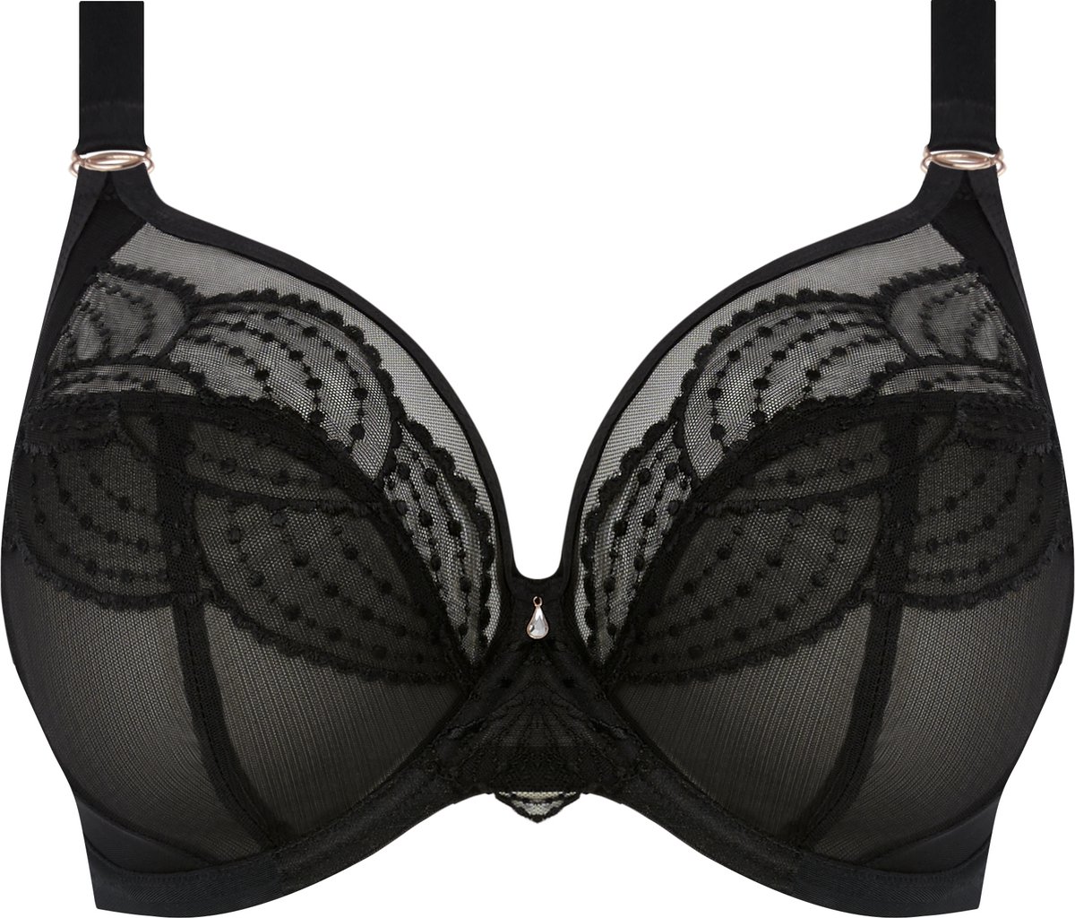 Elomi Priya Plunge Dames Beha - Maat 85G (EU) Zwart