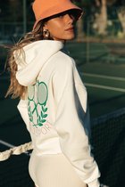 Colourful Rebel Retro Sport Embro Hoodie  Wit Dames - Oversized Fit - Polyester - M