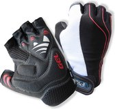 fietshandschoenen lycra/katoen zwart/wit maat L