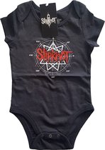 Slipknot - Star Logo Baby romper - 6-9 maanden - Zwart