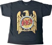 Slayer Kinder Tshirt -Kids tm 10 jaar- Gold Eagle Zwart
