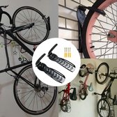FURNIBELLA - Set van 2 fietshouders fietshaken wandmontage opbergen, incl. montagemateriaal