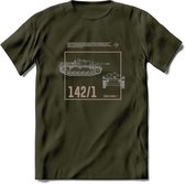 Stug 3 Tank Destroyer leger T-Shirt | Unisex Army Tank Kleding | Dames / Heren Tanks ww2 shirt | Blueprint | Grappig bouwpakket Cadeau - Leger Groen - M