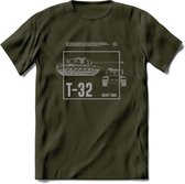 A34 Comet leger T-Shirt | Unisex Army Tank Kleding | Dames / Heren Tanks ww2 shirt | Blueprint | Grappig bouwpakket Cadeau - Leger Groen - S