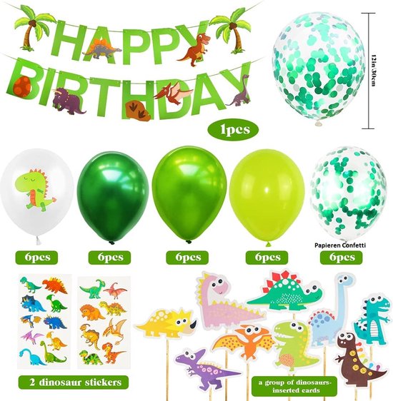 Dinosaurus Inpakpapier - Kleurrijke dinosaurussen rood groen blauw