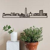 Skyline Utrecht (mini) Zwart Mdf Wanddecoratie Voor Aan De Muur Met Tekst City Shapes