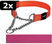 2x SNAKE CHOKER ROZE