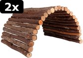 2x BRUG NATUURHOUT 65X40CM