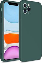 Smartphonica iPhone 12 Pro Max siliconen hoesje met zachte binnenkant - Donkergroen / Back Cover geschikt voor Apple iPhone 12 Pro Max