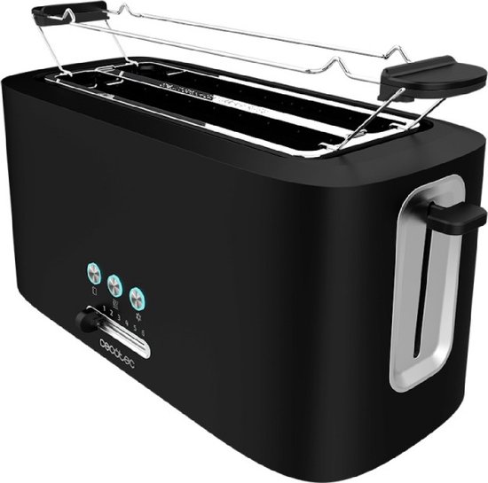 Toast&Taste 9000 Double White Torradeira de plástico extra larga e