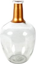 vaas Babet 30 x 18 cm glas goud/transparant