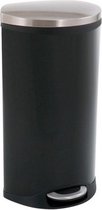 pedaalemmer Shell Bin 30 liter RVS zwart