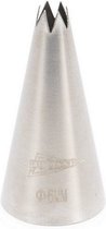 spuitmond Ster 5,6 x 0,7 cm RVS zilver