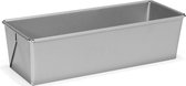 broodvorm 30 x 12 cm staal zilvergrijs