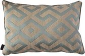 sierkussen Paris 60 x 30 cm polyester beige/donkerblauw