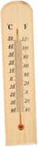 buitenthermometer 27 x 6 x 1 cm hout naturel