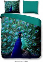 dekbedovertrek pauw 240 x 220 cm microfiber groen
