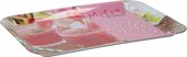 dienblad met print 41 x 30 x 2 cm melamine roze