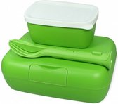 lunchbox Candy 19 x 13,5 cm thermoplast groen 3-delig