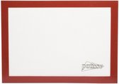 bakmat 42 x 30 cm siliconen rood/wit