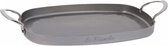 grillplaat Mineral B 38 x 26 cm staal zilver