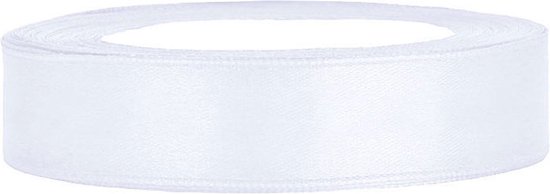Ruban de satin blanc 12 mm. x 25 mtr.