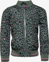 TwoDay meisjes bomer jas met luipaardprint - Groen - Maat 110 - Zomerjas