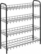 schoenenrek Shoe 4 metaal 64 x 80 cm zwart