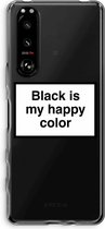 Case Company® - Sony Xperia 5 III hoesje - Black is my happy color - Soft Cover Telefoonhoesje - Bescherming aan alle Kanten en Schermrand