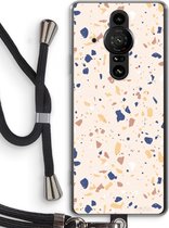 Case Company® - Sony Xperia Pro-I hoesje met Koord - Terrazzo N°23 - Telefoonhoesje met Zwart Koord - Bescherming aan alle Kanten en Over de Schermrand