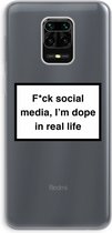 Case Company® - Xiaomi Redmi Note 9 Pro hoesje - I'm dope - Soft Cover Telefoonhoesje - Bescherming aan alle Kanten en Schermrand